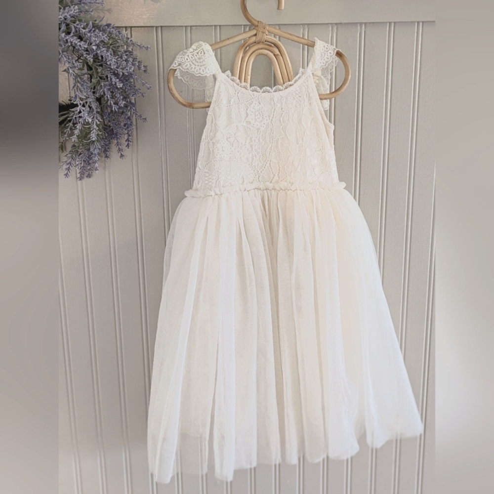 Noralee Camilla Dress, Size 2-3yrs, Ivory Dress